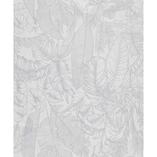 Walls Republic Linen Jungle White Paper Strippable Wallpaper (Covers 57 sq. ft.)