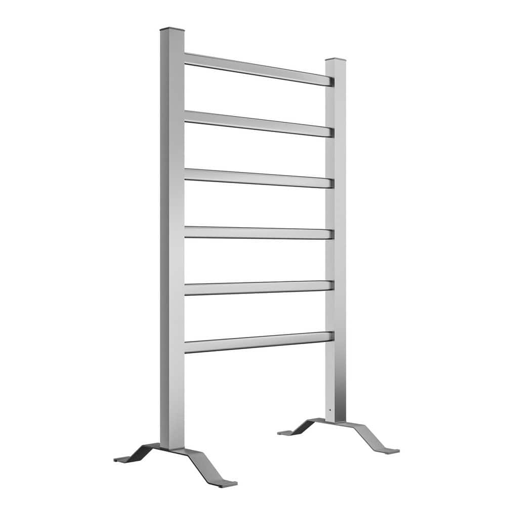 Naple Series 6-Bar Aluminum Wall Mounted/Free Standing Electric Towel Warme