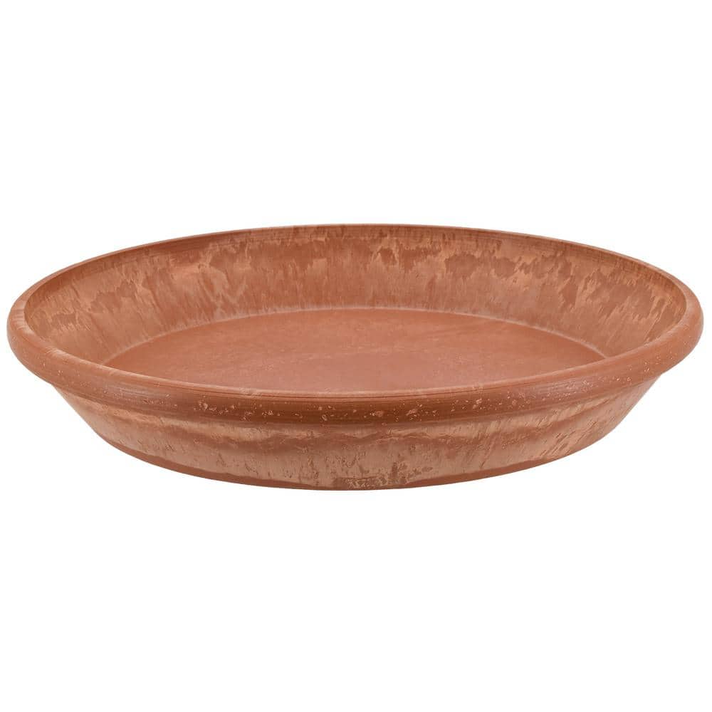 Single Slip 10 in. Dia Terra Cotta Marble PSW Saucer