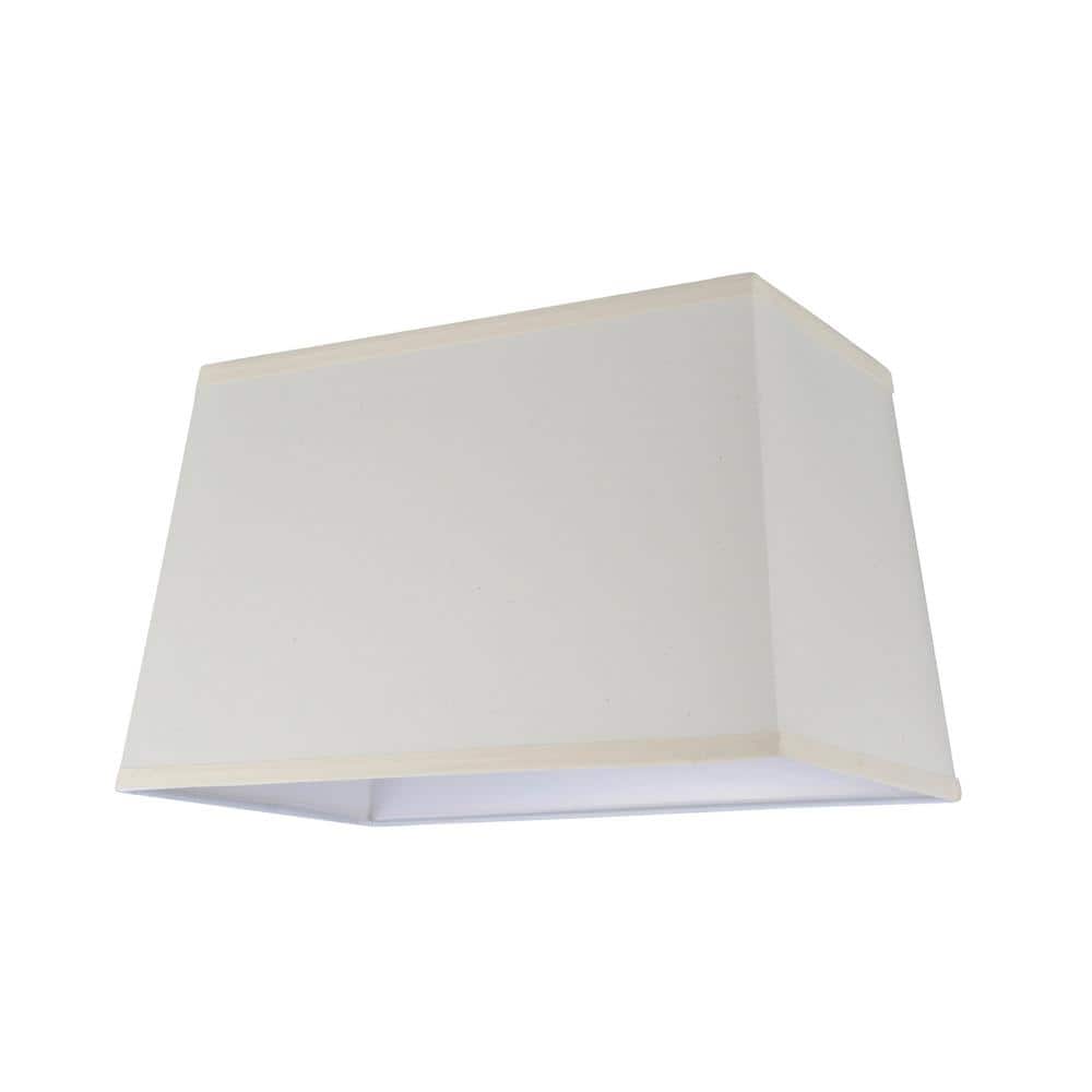 Off-White Cotton Rectangular Spider Lamp Shade, 16"