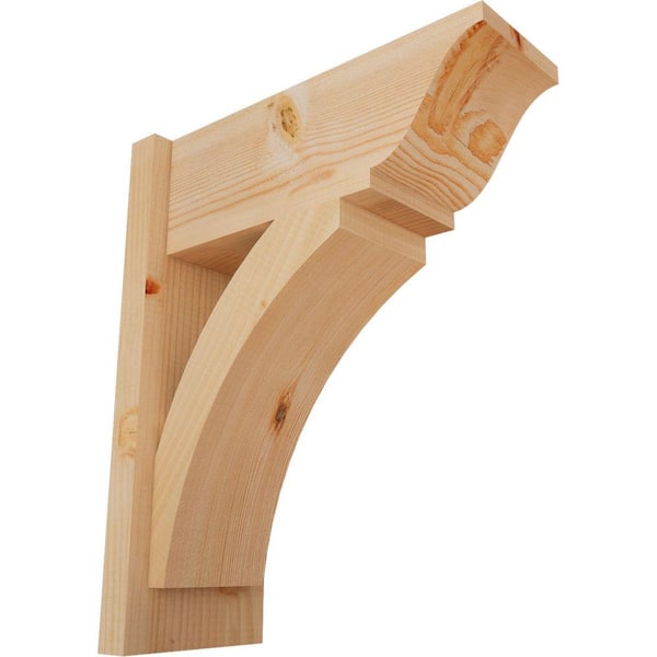 Ekena Millwork 8 in. x 22 in. x 18 in. Thorton Traditional Smooth Douglas Fir Outlooker