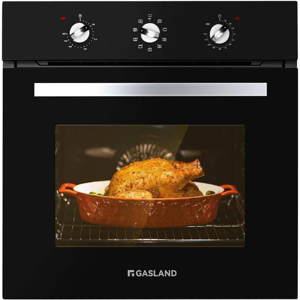 24 in. Built-In Single Electric Wall Oven in Black, CSA Certified