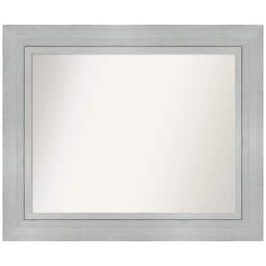 Romano Silver 35.25 in. W x 29.25 in. H Non-Beveled Wood Bathroom Wall Mirror in Silver