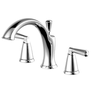 Liege 2-Handle Roman Tub Faucet Filler without Hand Shower in Chrome