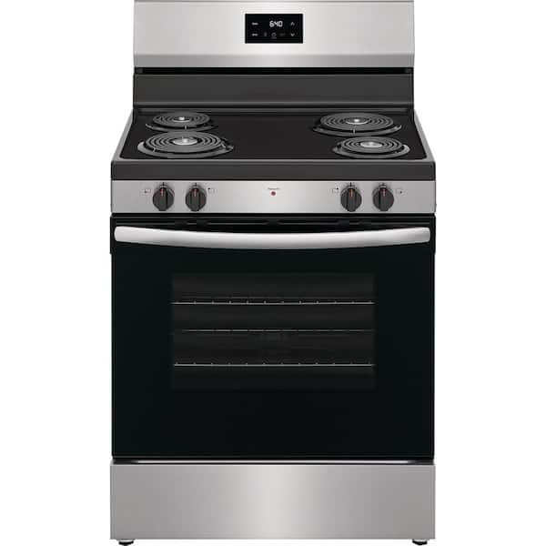 30 in. 4 Burner Free-Standing Electric Range in Stainless Steel with Even Baking Technology