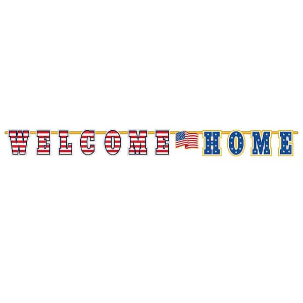 Amscan 12.5 In. X 11 Ft. Welcome Home Letter Banner (2-pack) 120267 