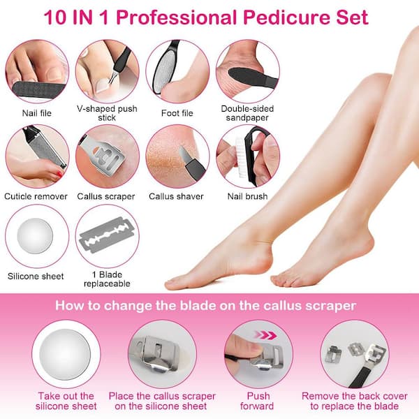 Foot File - Callus Remover Tool for Dead Skin Removal, at Home Pedicure Tools