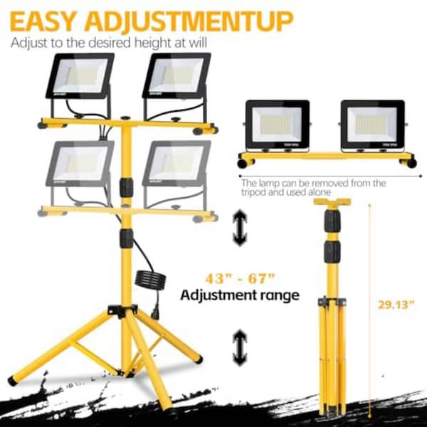 BeamBox 14000 Lumen LED Work Lights, 2-Head Adjustable, Waterproof