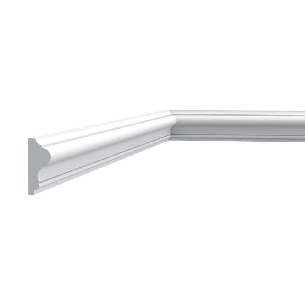 Primed White Polyurethane Crown Panel Moulding 4-Pack