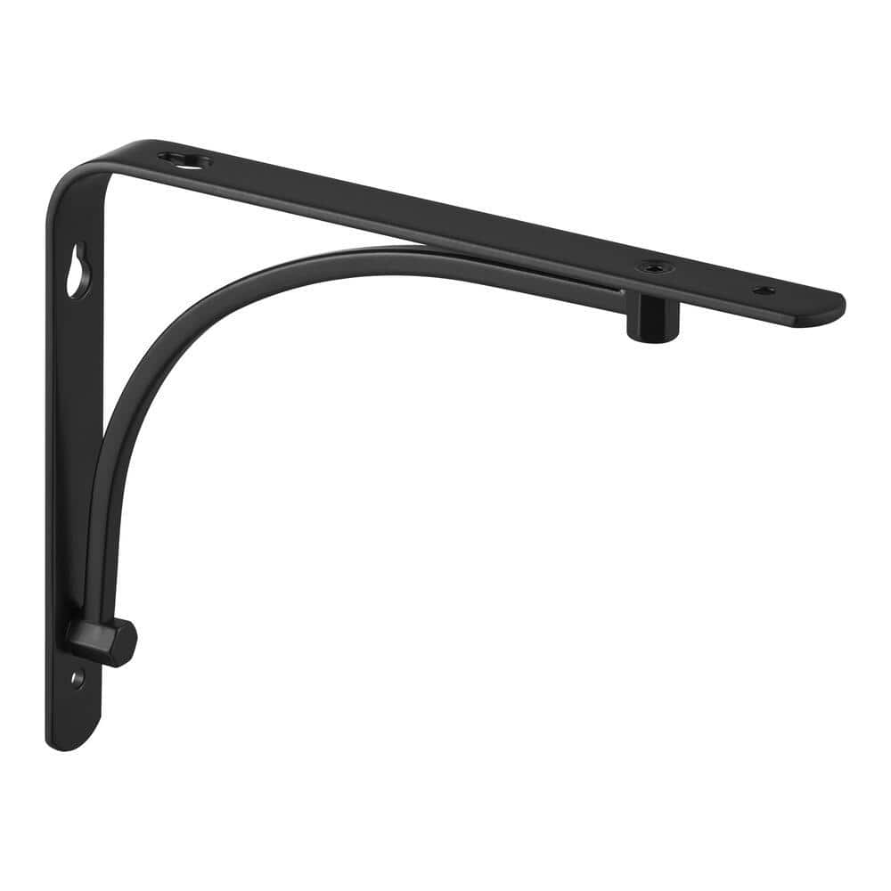 Everbilt 6 In X 8 In Black Classic Arch Steel Shelf Bracket   Black Everbilt Shelving Brackets 27790pklhd 2 64 1000 