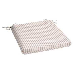 19 in. x 20 in. x 3.5 in. Ticking Stripe Square Outdoor Seat Cushion