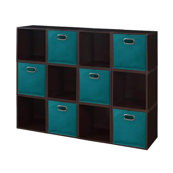 Niche 39 in. H x 52 in. W x 13 in. D Wood 12- Cube Organizer