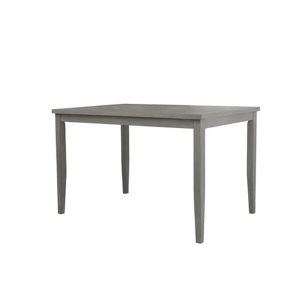 DEVON & CLAIRE Monica Gray Solid Wood 60 in. Wide Counter Height 4 Leg Dining Table seats 6
