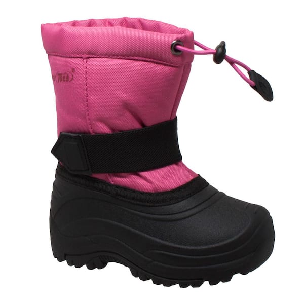 bad morfine privaat Girls Size 8 Black/Pink Nylon/Rubber Winter Boots 6821-PK-M080 - The Home  Depot