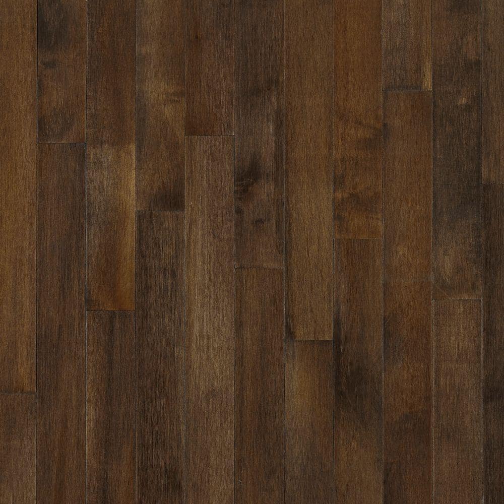 Bruce Cappuccino Maple 3/4 in. Thick x 3-1/4 in. Wide x Varying Length Solid Hardwood Flooring (22 sqft / case), Dark