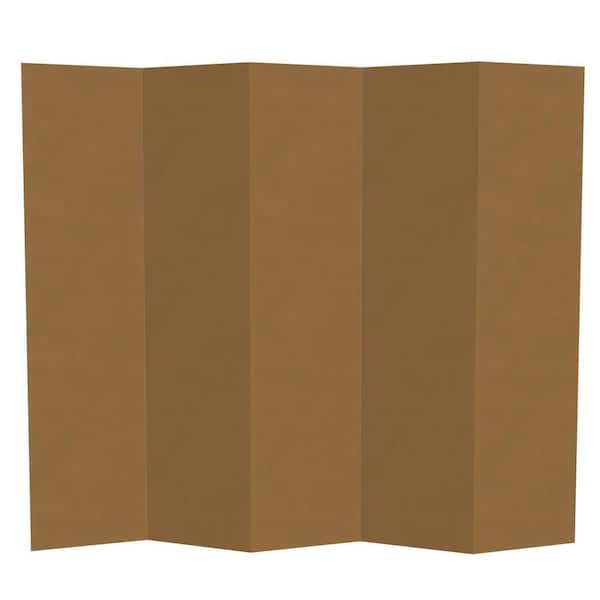 6 ft. Tall Brown Temporary Cardboard Folding Screen - 5 Panel
