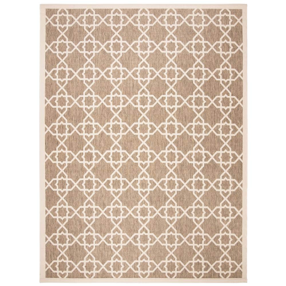 Gray Geometric Synthetic Easy Care Rectangular Area Rug