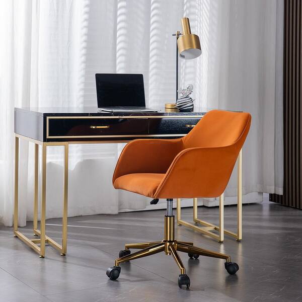 modern orange desk chair