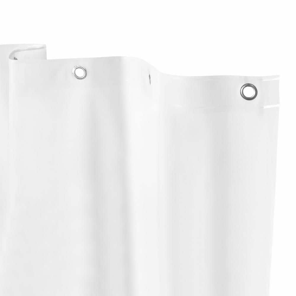 Kenney 70 in. W x 72 in. H Microban Protected Medium Weight PEVA Shower Curtain Liner in White