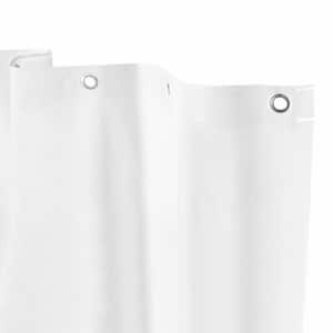 70 in. W x 72 in. H Microban Protected Medium Weight PEVA Shower Curtain Liner in White