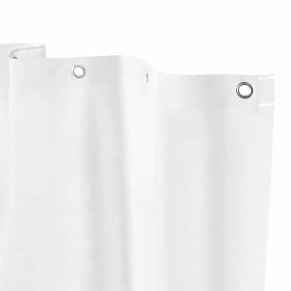 Kenney 70 in. W x 72 in. H Microban Protected Medium Weight PEVA Shower Curtain Liner in White