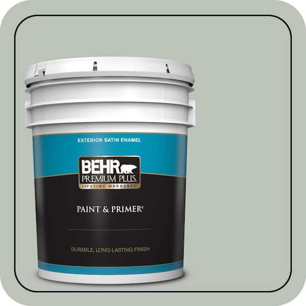 BEHR PREMIUM PLUS 5 gal. #710E-3 Rhino Satin Enamel Exterior Paint & Primer