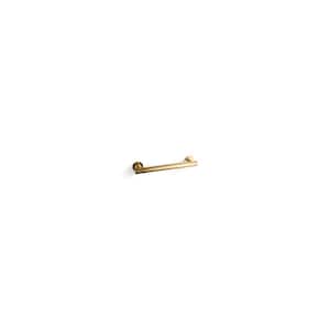 Purist 12 in. Grab Bar in Vibrant Brushed Moderne Brass