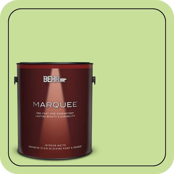 BEHR MARQUEE 1 gal. #420A-3 Key Lime Matte Interior Paint & Primer