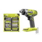 ONE+ 18V Cordless 3-Speed 1/4 in. Hex Impact Driver (Tool Only) with Impact Rated Driving Kit (70-Piece)