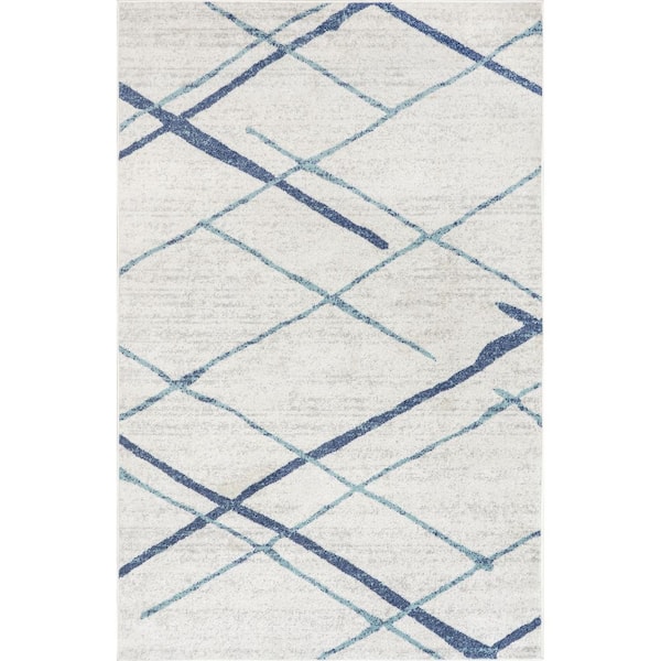 nuLOOM Thigpen Contemporary Light Blue 8 ft. x 10 ft. Area Rug