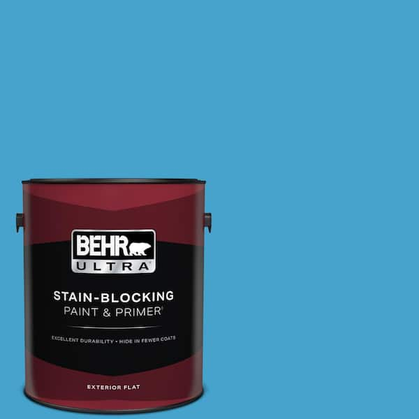 BEHR ULTRA 1 gal. #540B-6 Sea Ridge Flat Exterior Paint & Primer