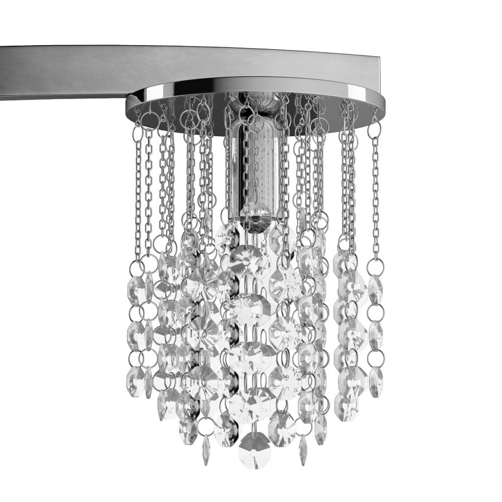 Clee 3-Light Chrome 20-Inch Crystal Chandelier
