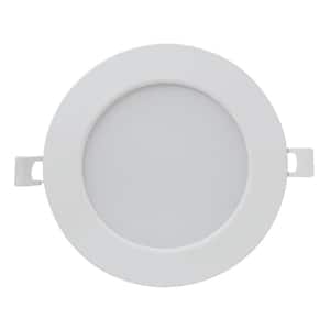 6 in. Integrated LED White Dimmable CEC Title 24 Integrated J-Box Canless Recessed Light white, 3000K Bright White