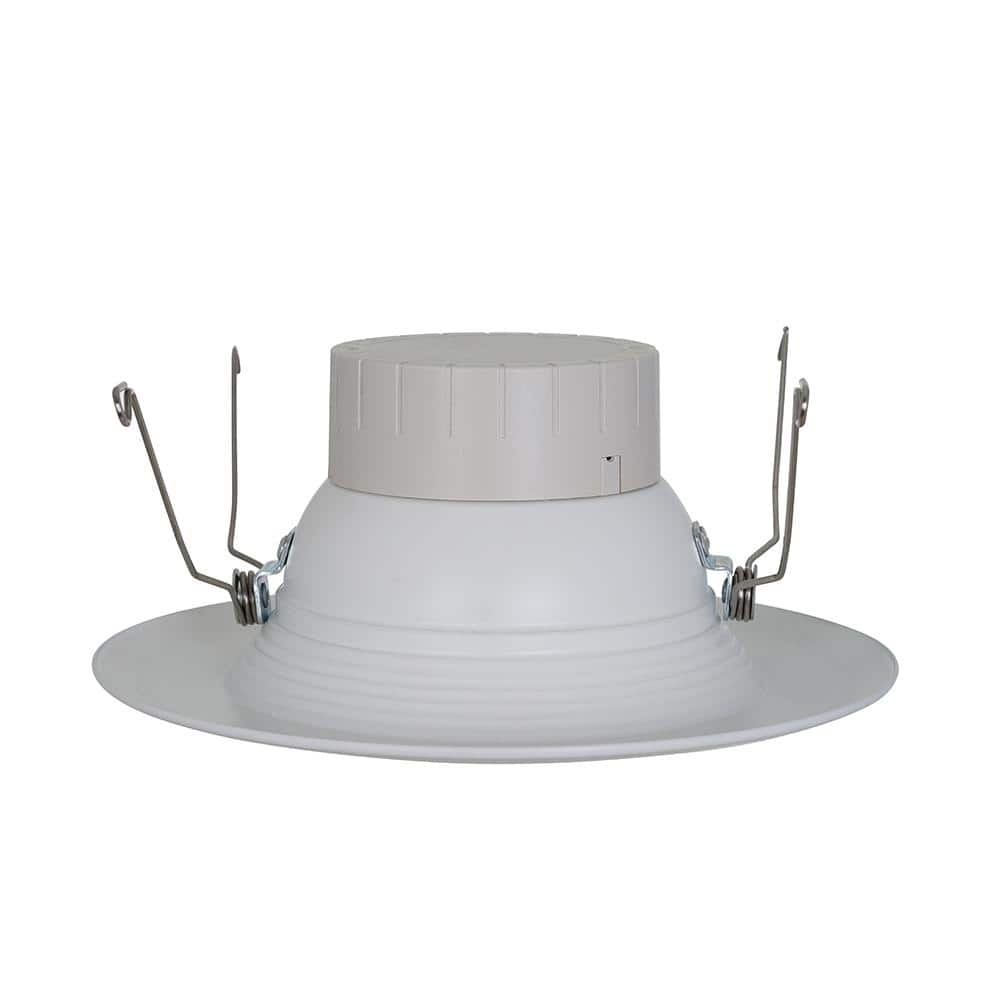 White Aluminum Circular LED Recessed Light Fixture