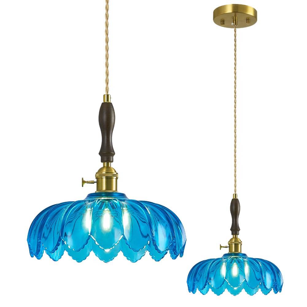 6W 1-Light Blue Glass Modern Pendant Hanging Lamp Ceiling Hanging Light Suitable for Bedroom Kitchen Island price history on PriceWatchPro