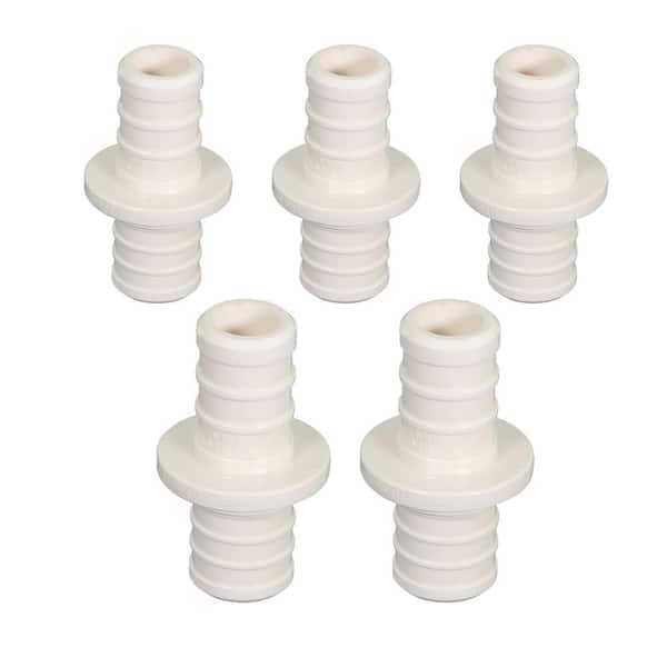 The Plumber's Choice 1 in. Plastic PEX Poly Alloy Straight Coupling Barb Pipe Fitting (5-Pack)