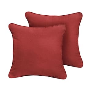 SORRA HOME Sorra Home 18 in. x 18 in. x 6 in. Gardenia Seaglass Square  Outdoor/Indoor Knife Edge Throw Pillow (Set of 2) HD481721SP - The Home  Depot