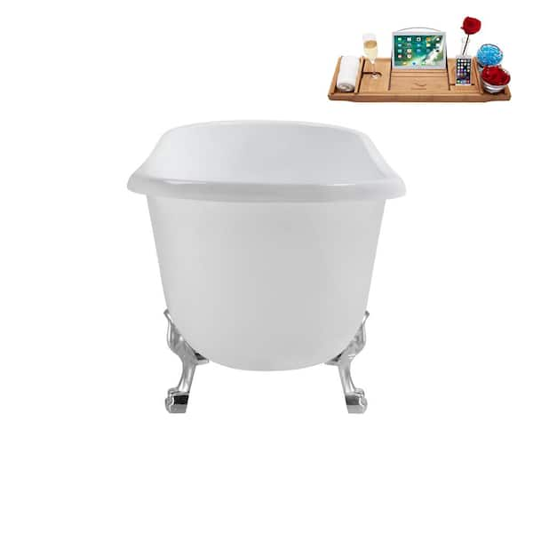 57 inch clawfoot clearance bathtub