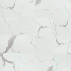 Take Home Tile Sample - 7 in. x 7 in. Carrara Luciano Rigid Core Click Lock Luxury Vinyl Tile Flooring