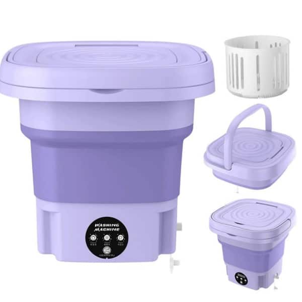 Aoibox 0.28 cu ft. Portable Top Load Washer in Purple with Detachable Drain Basket 3 Modes for Underwear, Socks, Baby Clothes