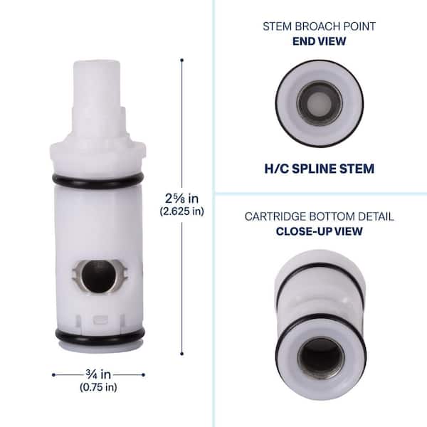 2-Handle Replacement Cartridge for Roman Tub Faucets