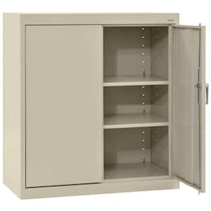 Classic Series (36 in. W x 36 in. H x 18 in. D) Counter Height Freestanding Cabinet in Putty