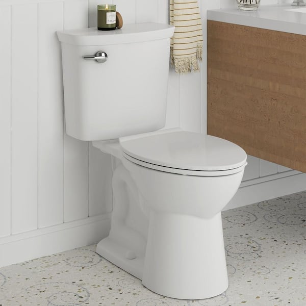 Vormax UHET Tall Height 2-Piece 1.0 GPF Single Flush Elongated Toilet in White, Seat Not Included