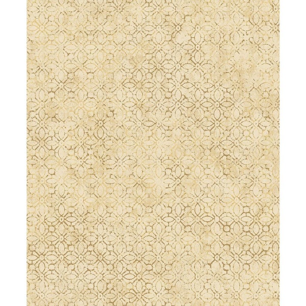 A-Street Prints Khauta Gold Floral Geometric Non-Woven Paper