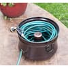 BirdRock Home Distressed Bronze Embossed Garden Hose Pot with Lid 11062 -  The Home Depot