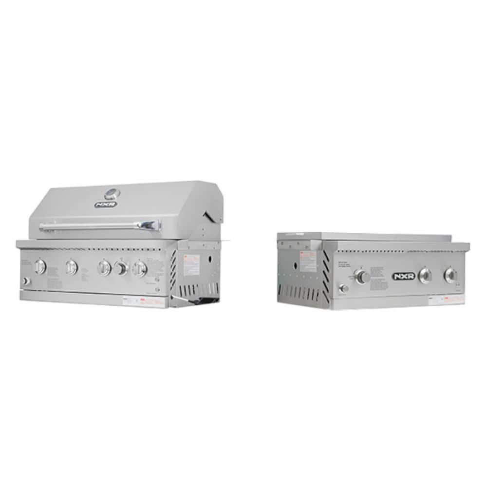 31" Stainless Steel Built-In Natural Gas Grill with Infrared Rotisserie and Side Burner