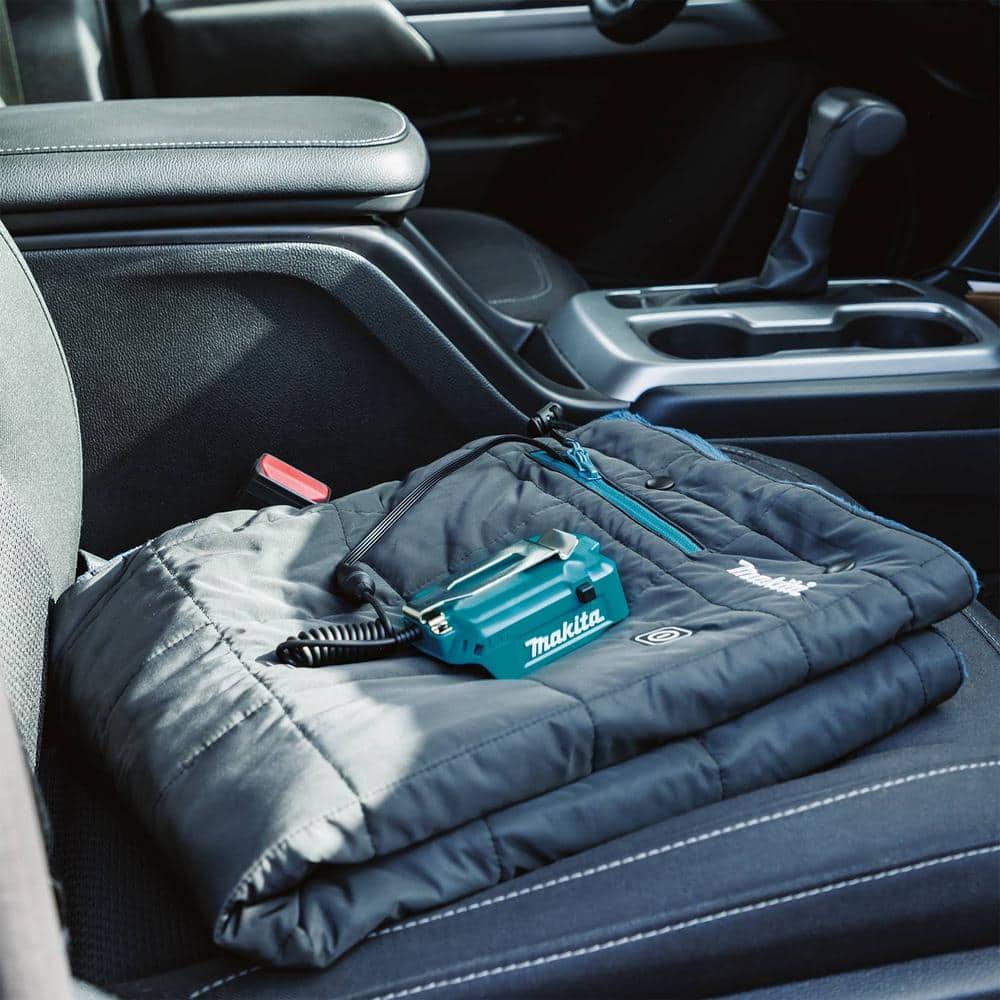 Black Polyester Hooded Heated Blanket with 3 Heat Settings