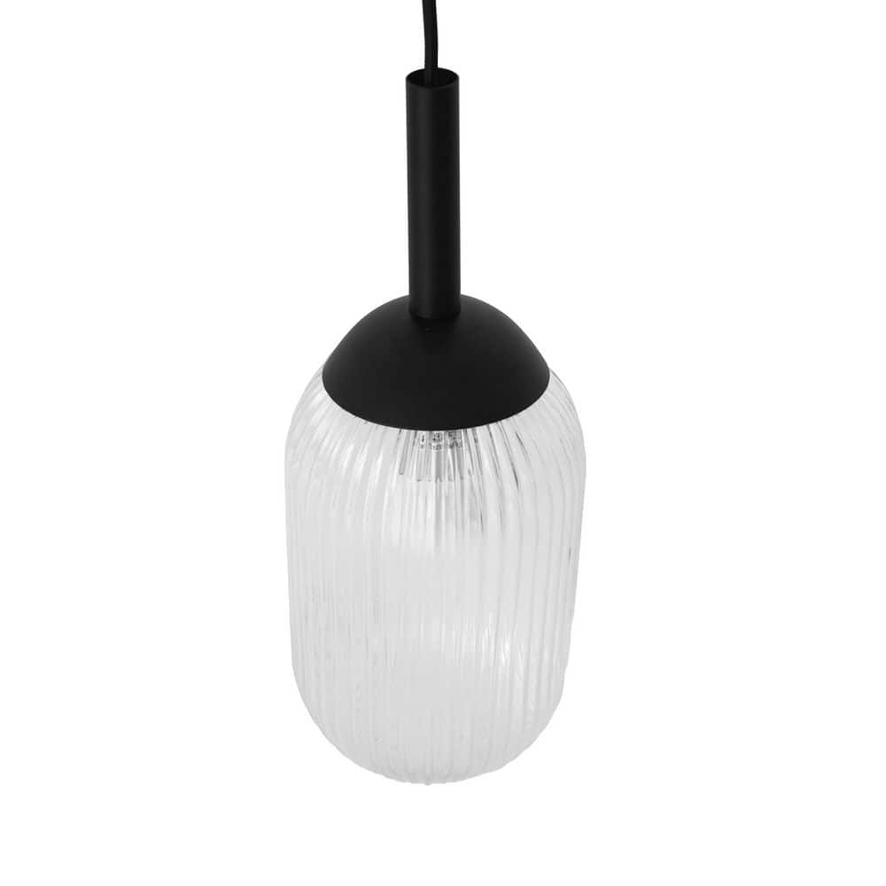 1 Light Black Swag, Shaded Pendant Light with Clear Glass Shade, No Bulbs Included price history on PriceWatchPro
