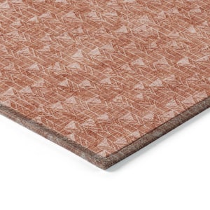 Chantille ACN514 Terracotta 5 ft. x 7 ft. 6 in. Machine Washable Indoor/Outdoor Geometric Area Rug