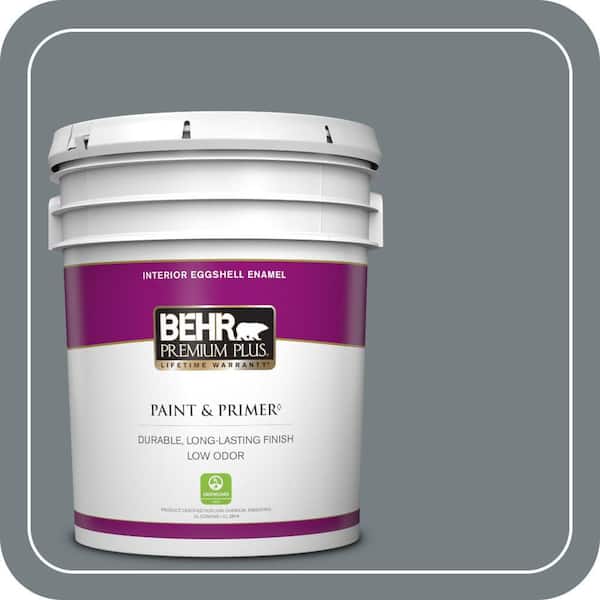 BEHR PREMIUM PLUS 5 gal. #BNC-39 Peak Point Eggshell Enamel Low Odor Interior Paint & Primer